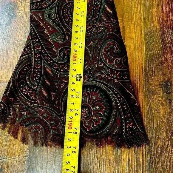 Ciao Sport Vintage Womens 8 Silk Brown Paisley‎ Scarf Long Sleeve Button Blouse - Picture 11 of 14